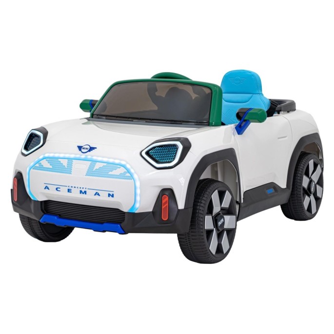 JOKO Elektrické Autíčko Mini Concept Aceman, penové kolesá, kožené sedadlo, biele