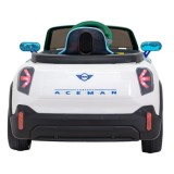 JOKO Elektrické Autíčko Mini Concept Aceman, penové kolesá, kožené sedadlo, biele
