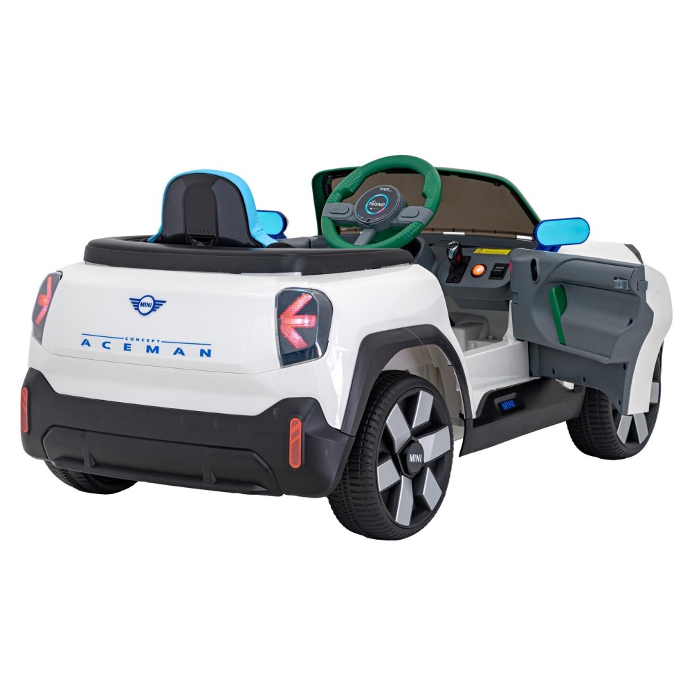 JOKO Elektrické Autíčko Mini Concept Aceman, penové kolesá, kožené sedadlo, biele