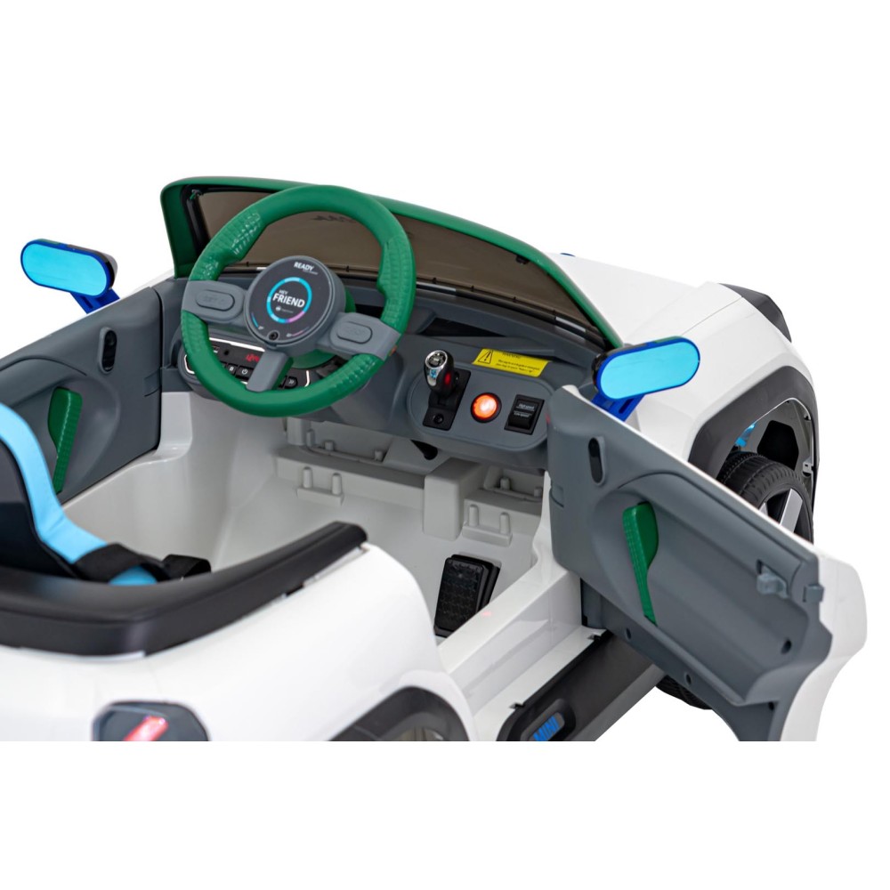 JOKO Elektrické Autíčko Mini Concept Aceman, penové kolesá, kožené sedadlo, biele