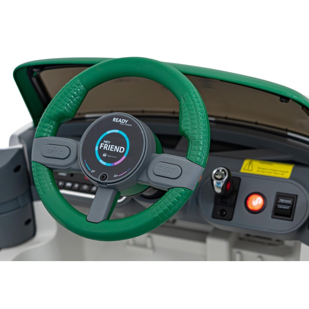 JOKO Elektrické Autíčko Mini Concept Aceman, penové kolesá, kožené sedadlo, biele