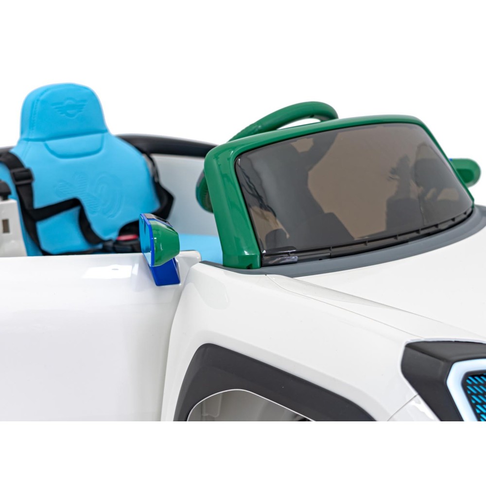 JOKO Elektrické Autíčko Mini Concept Aceman, penové kolesá, kožené sedadlo, biele