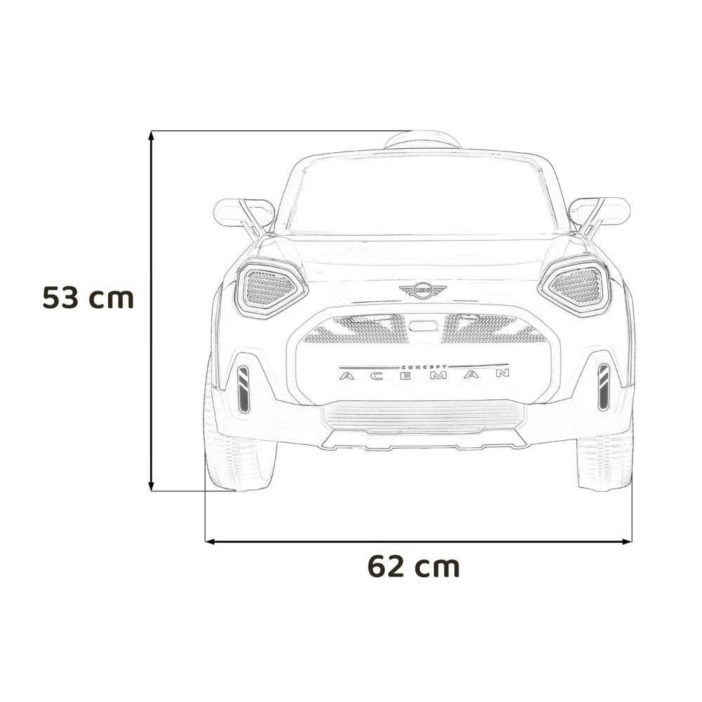 JOKO Elektrické Autíčko Mini Concept Aceman, penové kolesá, kožené sedadlo, biele