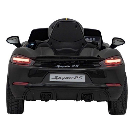 JOKO Elektrické autíčko Porsche 718, Kožené sedadlo, penové kolesá, FM rádio, čierne