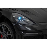 JOKO Elektrické autíčko Porsche 718, Kožené sedadlo, penové kolesá, FM rádio, čierne