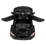 JOKO Elektrické autíčko Porsche 718, Kožené sedadlo, penové kolesá, FM rádio, čierne