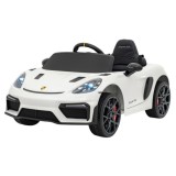 JOKO Elektrické autíčko Porsche Spyder RS 718, Kožené sedadlo, penové kolesá, FM rádio, biele