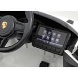 JOKO Elektrické autíčko Porsche Spyder RS 718, Kožené sedadlo, penové kolesá, FM rádio, biele