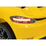 JOKO Elektrické autíčko Porsche 718, Kožené sedadlo, penové kolesá, FM rádio, žlté