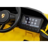 JOKO Elektrické autíčko Porsche 718, Kožené sedadlo, penové kolesá, FM rádio, žlté