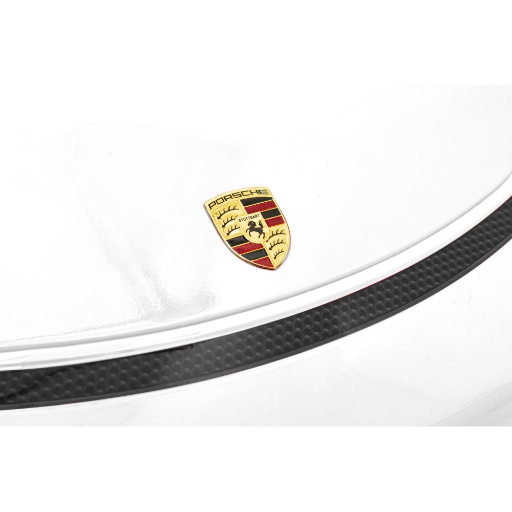JOKO Elektrické autíčko Porsche Spyder RS 718, Kožené sedadlo, penové kolesá, FM rádio, Lakované, biele