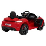 JOKO Elektrické autíčko Porsche Spyder RS 718, Kožené sedadlo, penové kolesá, FM rádio, Lakované, červené