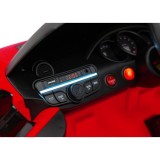 JOKO Elektrické autíčko Porsche Spyder RS 718, Kožené sedadlo, penové kolesá, FM rádio, Lakované, červené