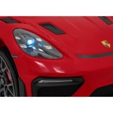 JOKO Elektrické autíčko Porsche Spyder RS 718, Kožené sedadlo, penové kolesá, FM rádio, Lakované, červené