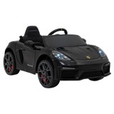 JOKO Elektrické autíčko Porsche 718, Displej MP4, Kožené sedadlo, penové kolesá, FM rádio, čierne