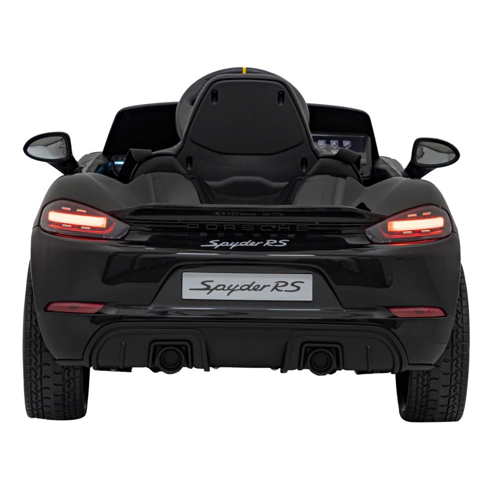 JOKO Elektrické autíčko Porsche 718, Displej MP4, Kožené sedadlo, penové kolesá, FM rádio, čierne
