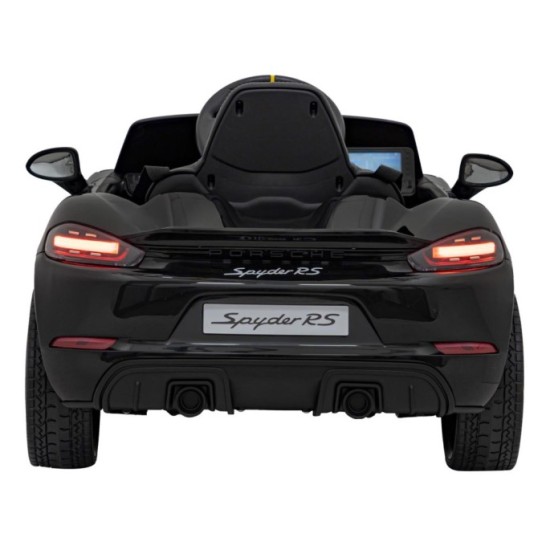 JOKO Elektrické autíčko Porsche 718, Displej MP4, Kožené sedadlo, penové kolesá, FM rádio, čierne