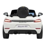 JOKO Elektrické autíčko Porsche Spyder RS 718, Displej MP4, Kožené sedadlo, penové kolesá, FM rádio, biele