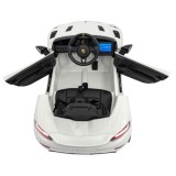 JOKO Elektrické autíčko Porsche Spyder RS 718, Displej MP4, Kožené sedadlo, penové kolesá, FM rádio, biele