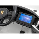 JOKO Elektrické autíčko Porsche Spyder RS 718, Displej MP4, Kožené sedadlo, penové kolesá, FM rádio, biele