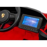 JOKO Elektrické autíčko Porsche Spyder RS 718, Displej MP4, Kožené sedadlo, penové kolesá, FM rádio, červené