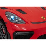 JOKO Elektrické autíčko Porsche Spyder RS 718, Displej MP4, Kožené sedadlo, penové kolesá, FM rádio, červené