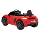 JOKO Elektrické autíčko Porsche Spyder RS 718, Displej MP4, Kožené sedadlo, penové kolesá, FM rádio, červené