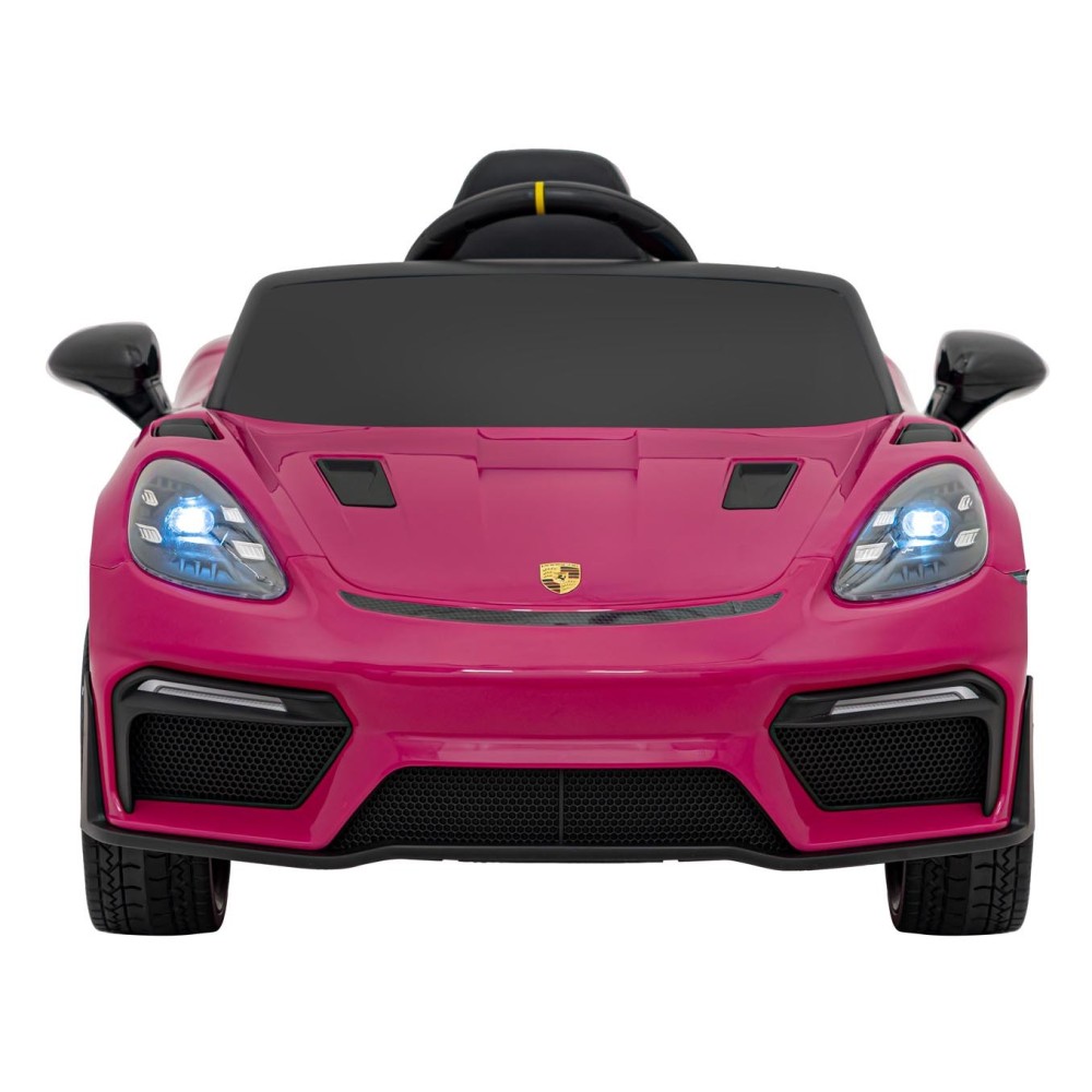 JOKO Elektrické autíčko Porsche Spyder RS 718, Displej MP4, Kožené sedadlo, penové kolesá, FM rádio, ružové