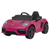 JOKO Elektrické autíčko Porsche Spyder RS 718, Displej MP4, Kožené sedadlo, penové kolesá, FM rádio, ružové