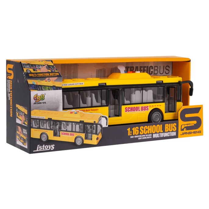 JOKO Autobus so svetlom, zvukom a otváracími dverami, žltý