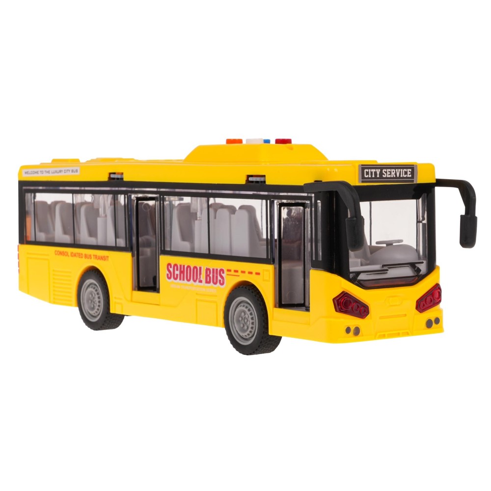 JOKO Autobus so svetlom, zvukom a otváracími dverami, žltý