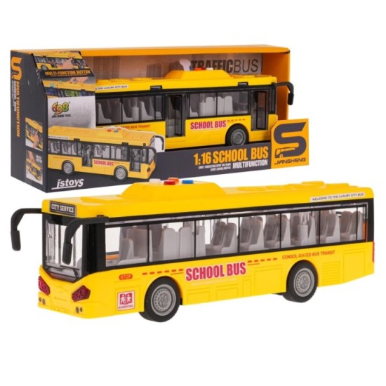 JOKO Autobus so svetlom, zvukom a otváracími dverami, žltý