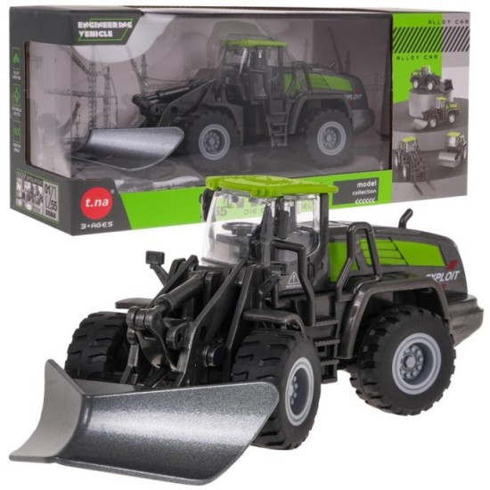 JOKO Kovový Traktor s naberačkou 19cm, zelený