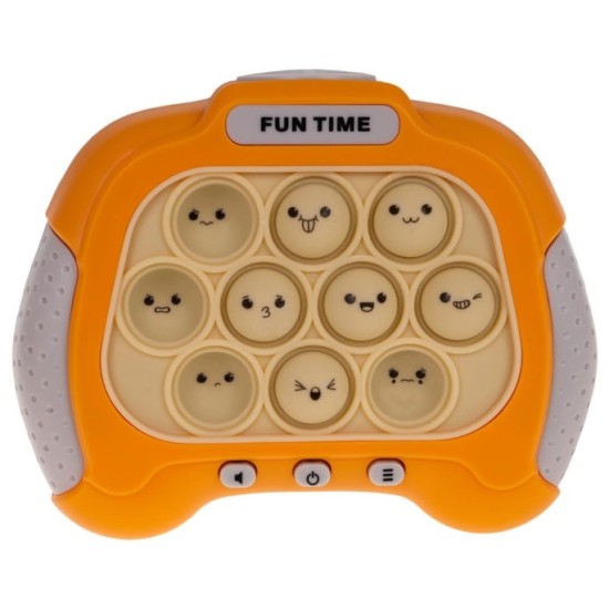 JOKO Detská Interaktívna Elektronická hra Memory a Bubble Pop It 2v1 so svetlom a zvukom, žltá
