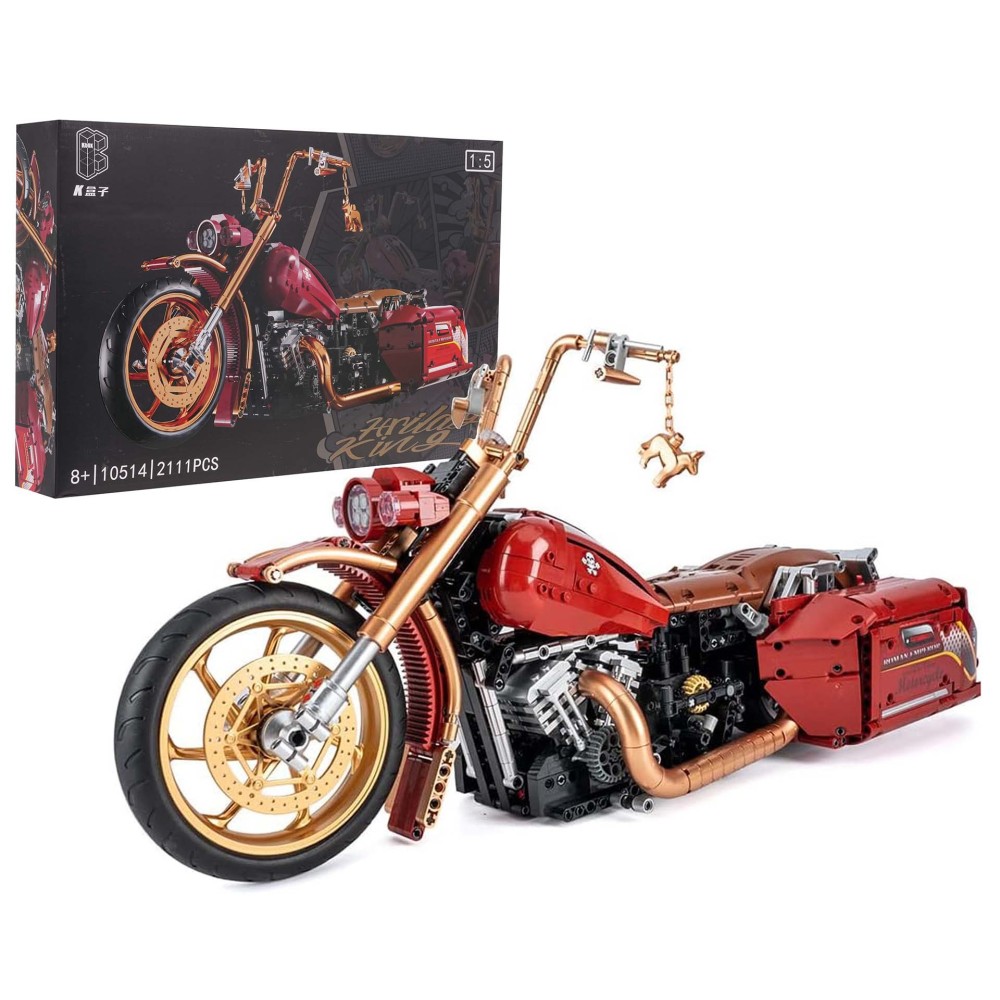 JOKO Veľká stavebnica Motorka King 2111ks 1:5, červená