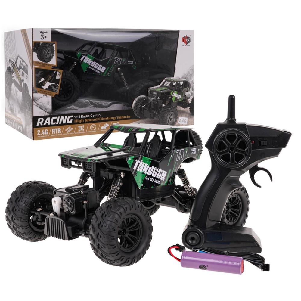 JOKO RC Auto Crawler 4x4 Racing 78 na diaľkové ovládanie, zelené
