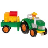 JOKO Traktor s Vlečkou + Farmár, so svetlom a zvukom na batérie