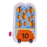 JOKO Detské Puzzle s Číslami, Vagóny so Zvieratkami