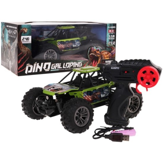 JOKO RC Auto DINO Crawler Dinosarus na diaľkové ovládanie, zelené