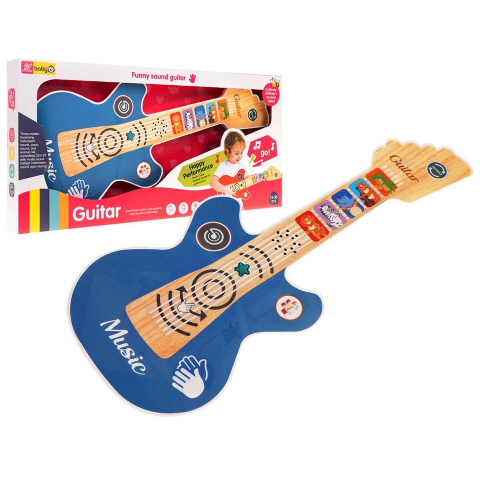 JOKO Detská Gitara so svetlom a zvukom + Zvuky Zvierat