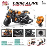 JOKO Technická Stavebnica Motorka s Prilbou 403ks, oranžová