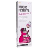 JOKO Detská Elektrická Gitara s mikrofónom, ružová