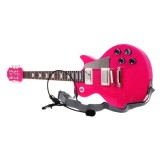 JOKO Detská Elektrická Gitara s mikrofónom, ružová