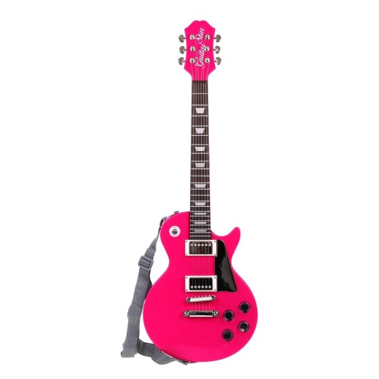 JOKO Detská Elektrická Gitara s mikrofónom, ružová