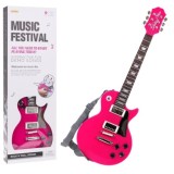 JOKO Detská Elektrická Gitara s mikrofónom, ružová