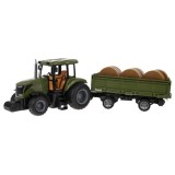 JOKO RC Traktor s vlečkou na diaľkové ovládanie + seno, zelený