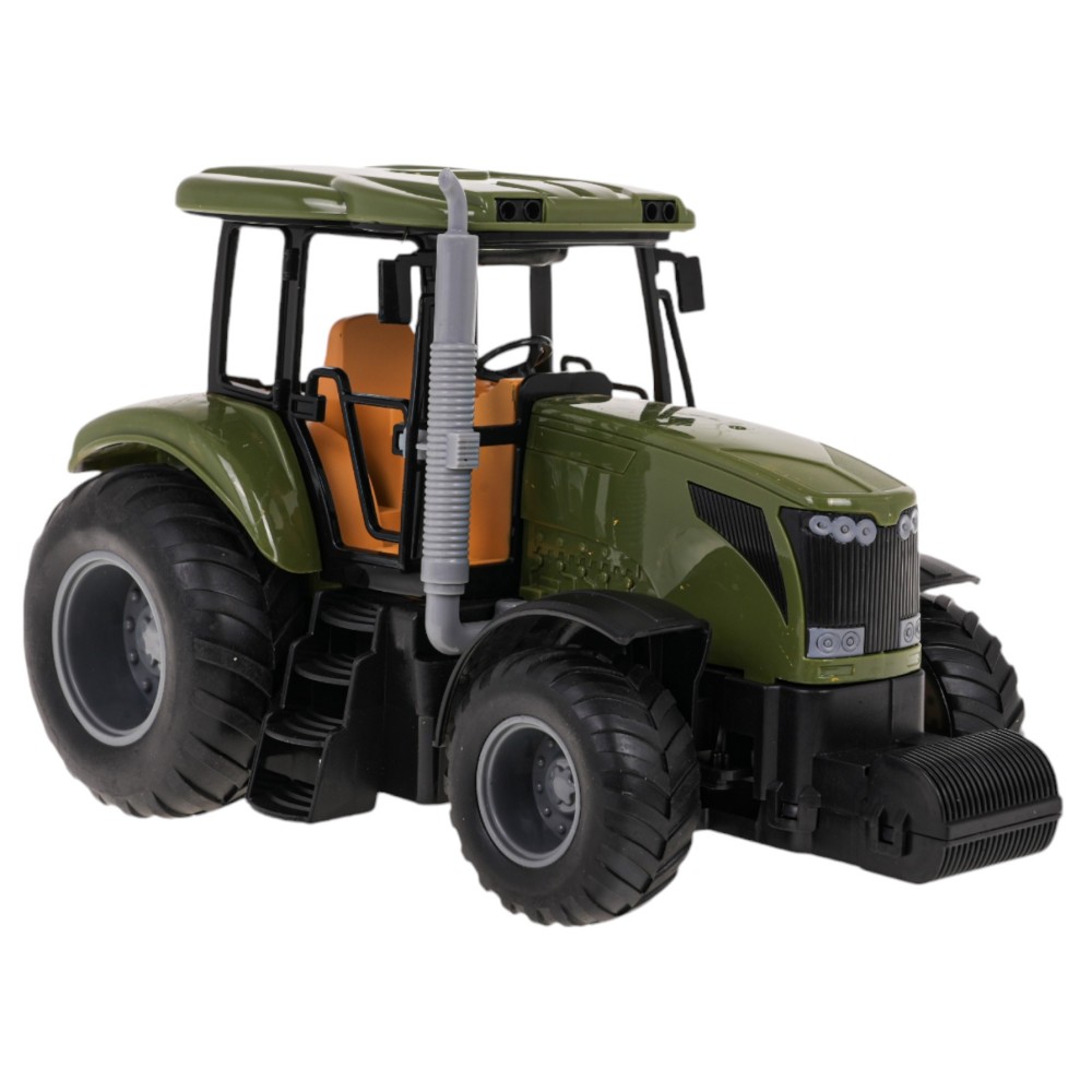 JOKO RC Traktor s vlečkou na diaľkové ovládanie + seno, zelený