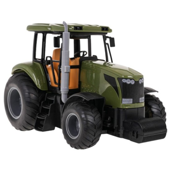 JOKO RC Traktor s vlečkou na diaľkové ovládanie + seno, zelený