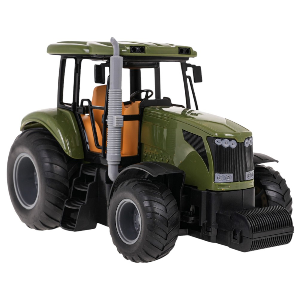 JOKO RC Traktor s vlečkou na diaľkové ovládanie + seno, zelený
