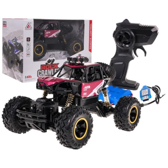 JOKO RC Kovové Auto Crawler MONSTER ROCK 4x4 na diaľkové ovládanie, červené